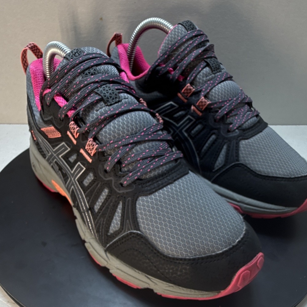 ASICS GEL Venture 7 Womens Trail Running Shoes Size 8 Carrier Grey Pink 1012A476
